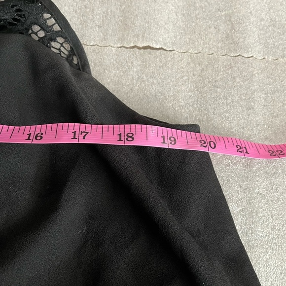 [16]Torrid Georgette Lace Illusion Skater Dress Black Plus C64586 - Picture 7 of 10